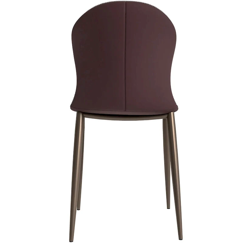 Modern Upholstered Fabric Dining Chair with Metal Legs, Mosaic Style Kitchen Side Chair