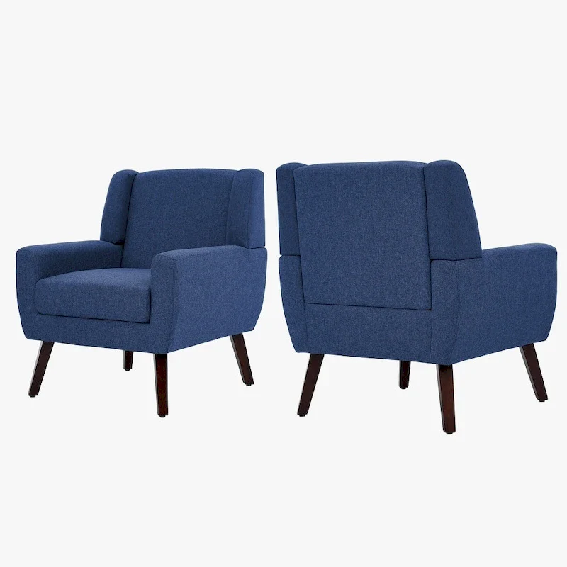 Modern Armchair Upholstered Accent Chair Set of 2