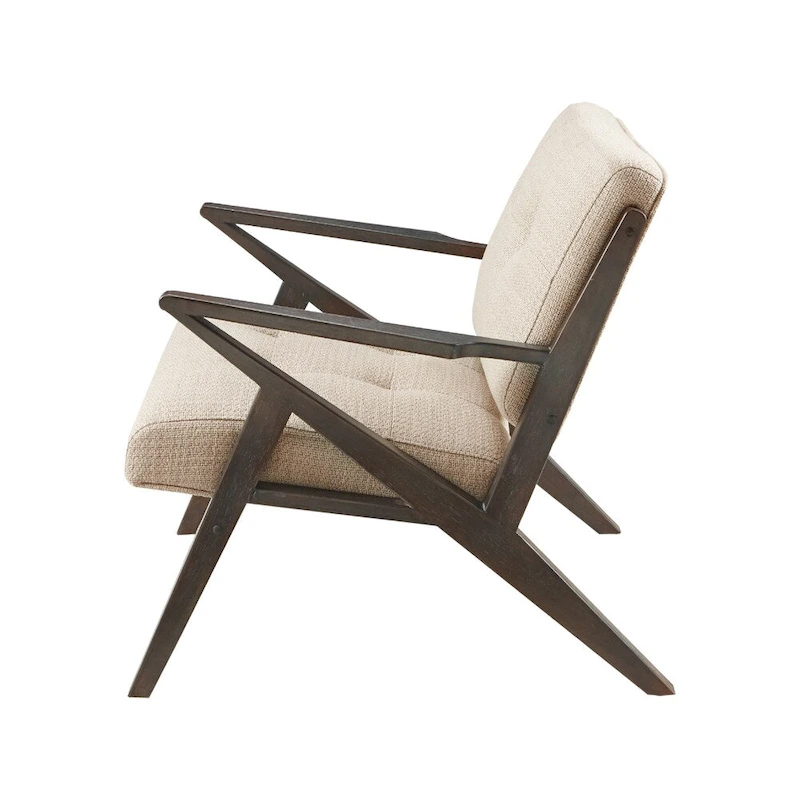 INK+IVY Rocket Upholstered Arm Chair with Angled Wood Frame