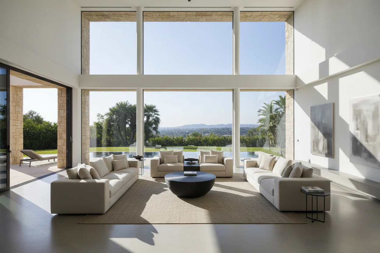 Uttermost Bongo Black Rattan Coffee Table - 44W x 16H x 44D