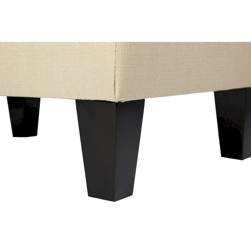 MJL Furniture Madison Squared Fabric Upholstered Welted Ottoman