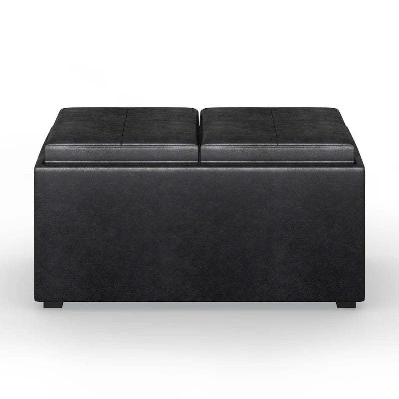 Fabric-Upholstered 3-Piece Ottoman Set