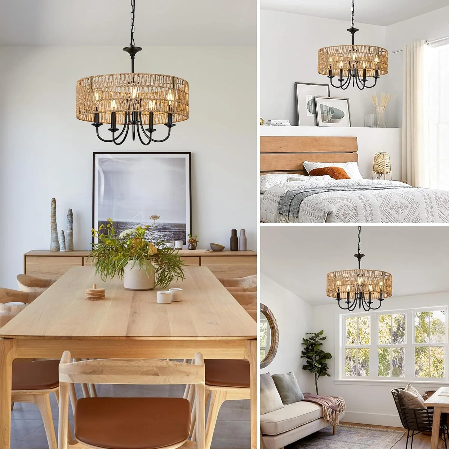 Walker Edison | Modern Farmhouse Chandelier Light Fixture