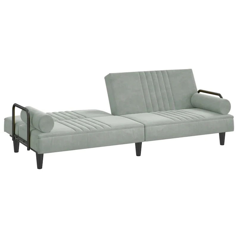 vidaXL Sofa Bed with Armrests Couch Recliner Loveseat Folding Daybed Velvet - 80.7 x 35 x 27.6