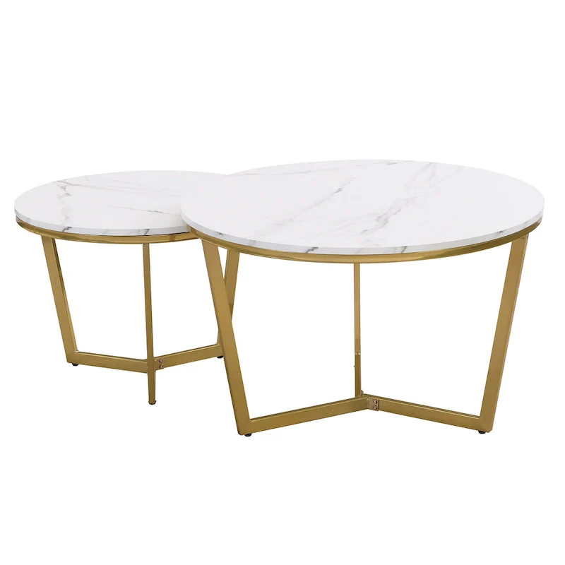 Modern Round Nesting Coffee Table Set