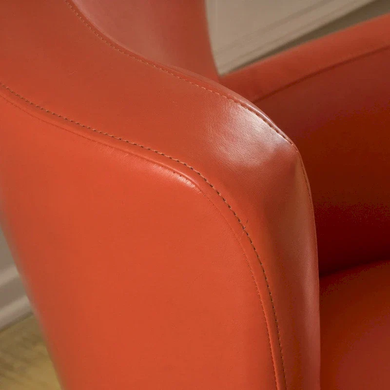 Angelo Bonded Leather Wingback Swivel Club Chair by Christopher Knight Home