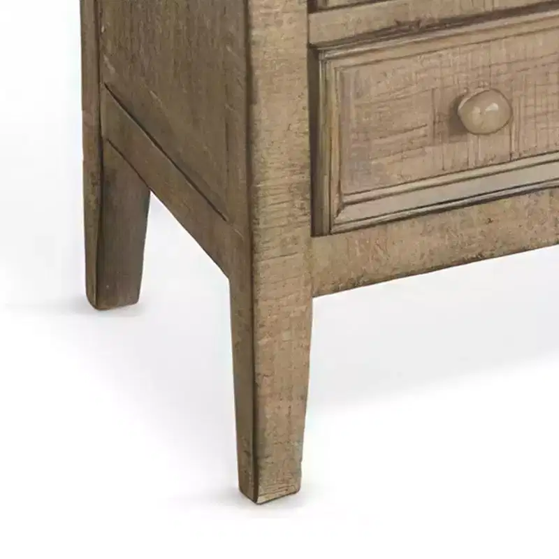 Royal Hampton 28 Side End Table | 3 Drawers with Round Knobs | Mahogany Wood