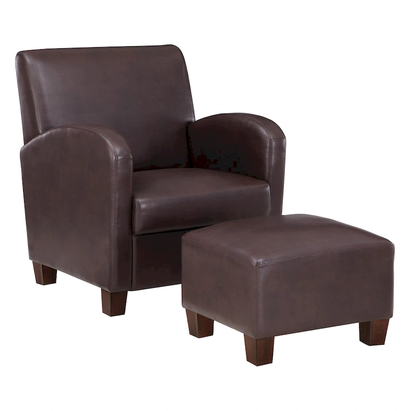 Aiden Chair & Ottoman with Espresso Legs