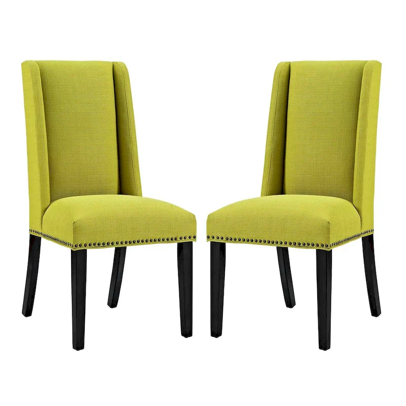 Fabric Upholstered Dining Chairs (Set of 2)