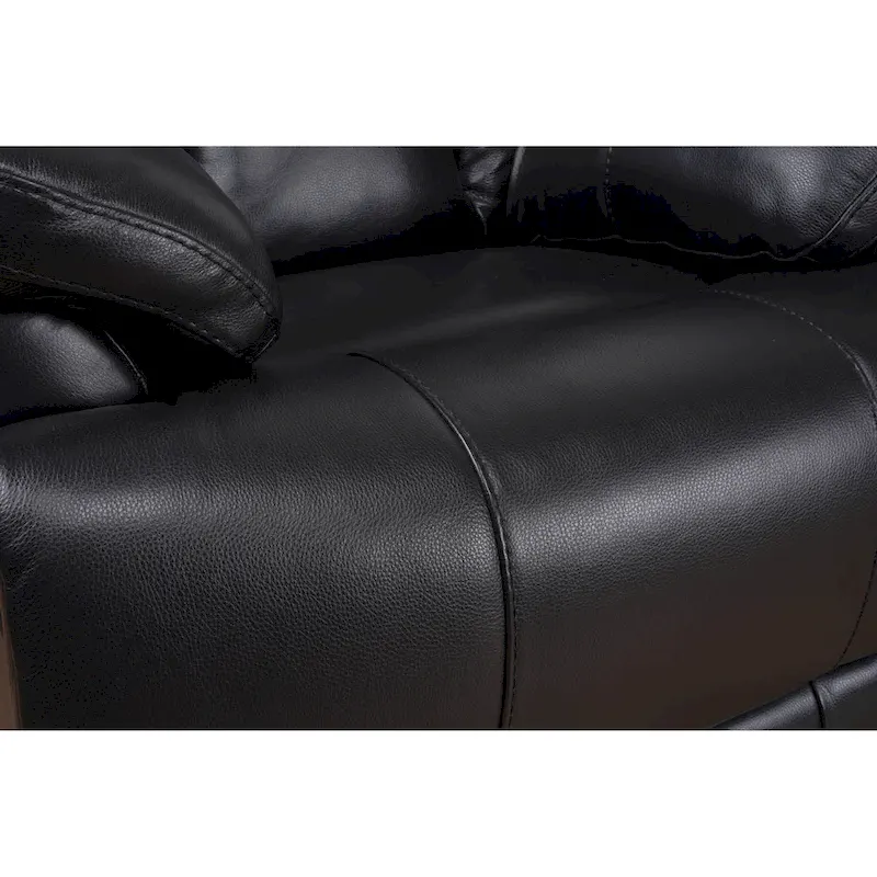 Davin Top Grain Leather Genuine leather Brown Extendable Footrest Manual Recliner