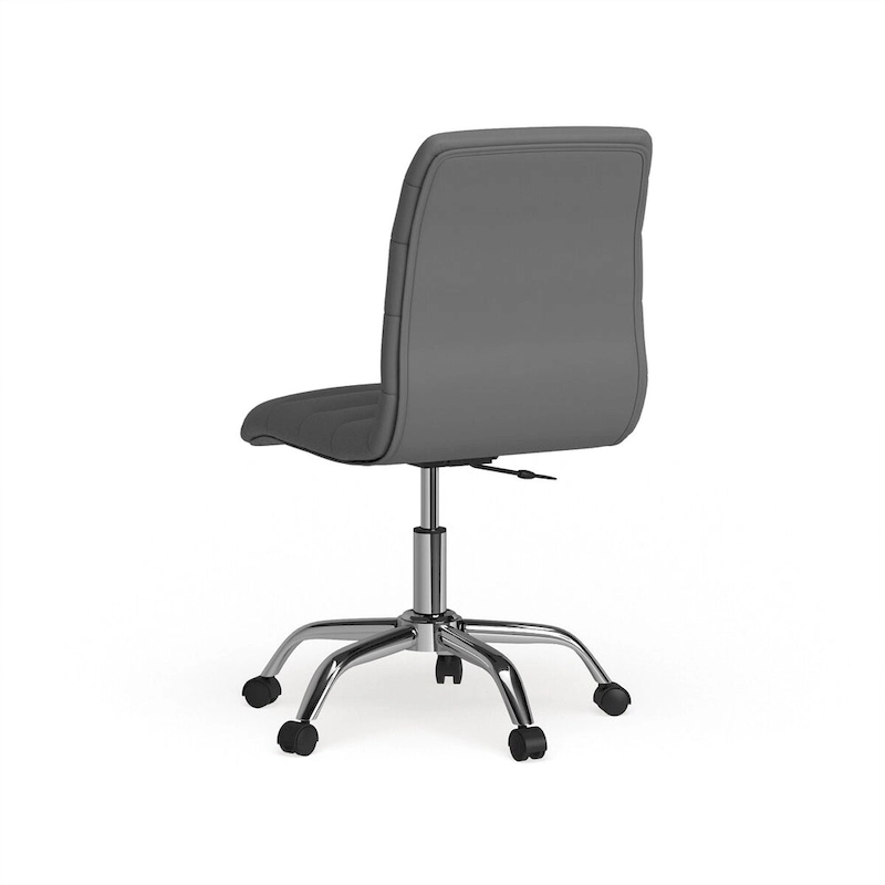 Ripple Armless Mid Back Vinyl Office Chair