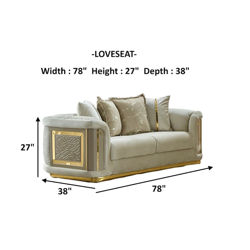 Luresta 2 Pieces Living Room Sets 1 Sofa 1 Love seat