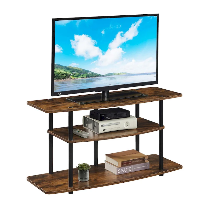 Convenience Concepts Designs2Go No Tools 3 Tier Wide TV Stand
