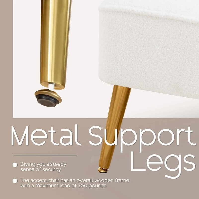 HOMYKA Modern Wingback Arm Chair Upholstered Accent Chair Set of 2