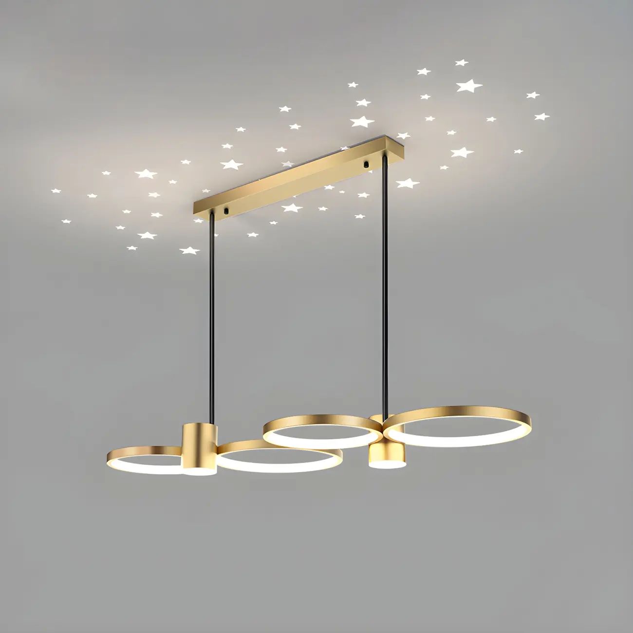 Modern Black Ring Dimming Pendant Light