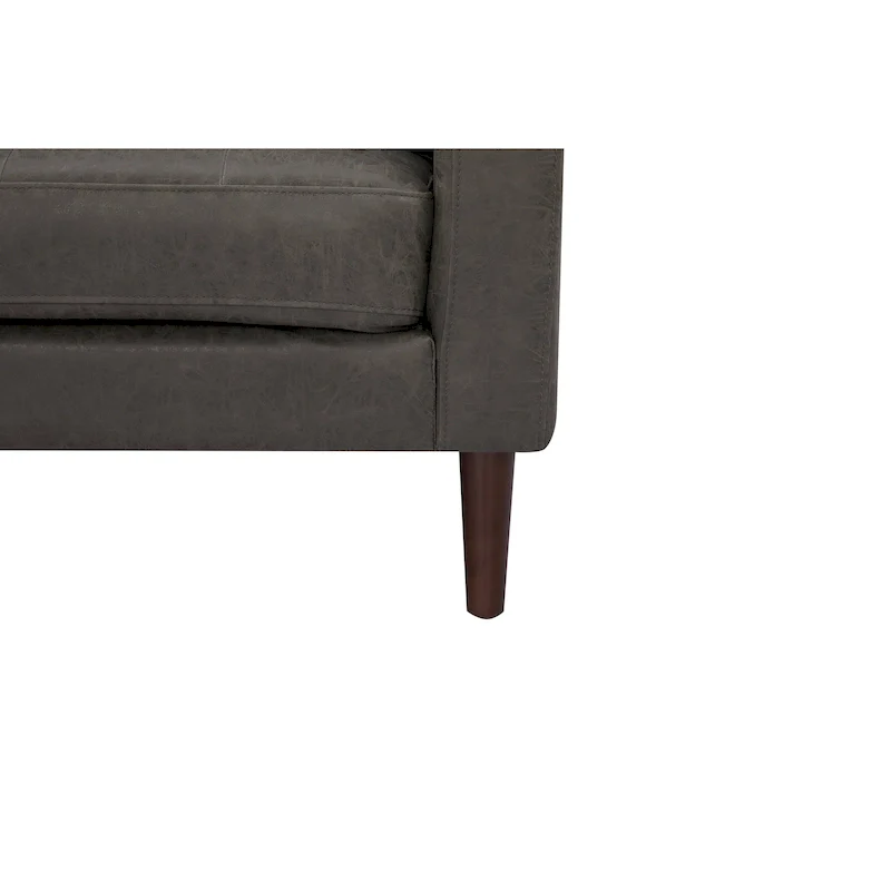 Tufted Faux Leather Loveseat Sofa, 2-Seat, Grey / Camel / Black / Green