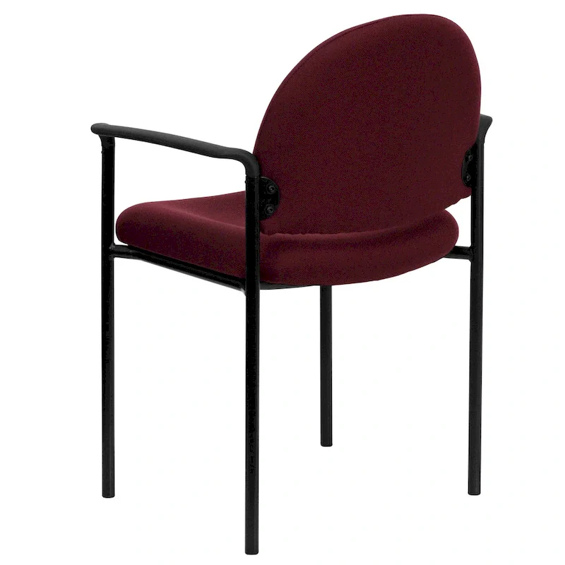 Stackable Steel Reception Chair with Arms - Padded Seat (Single)