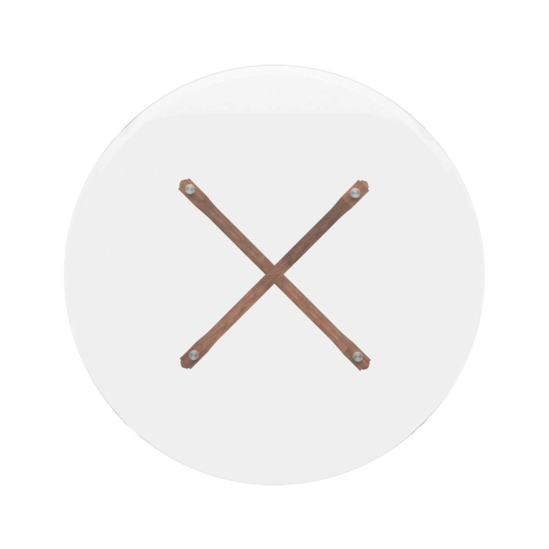 Nadine Mid-Century Dark Walnut Finish Round Dining Table by iNSPIRE Q Modern