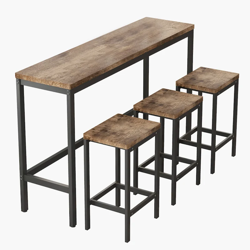 Pub Table Set with 3 Stools