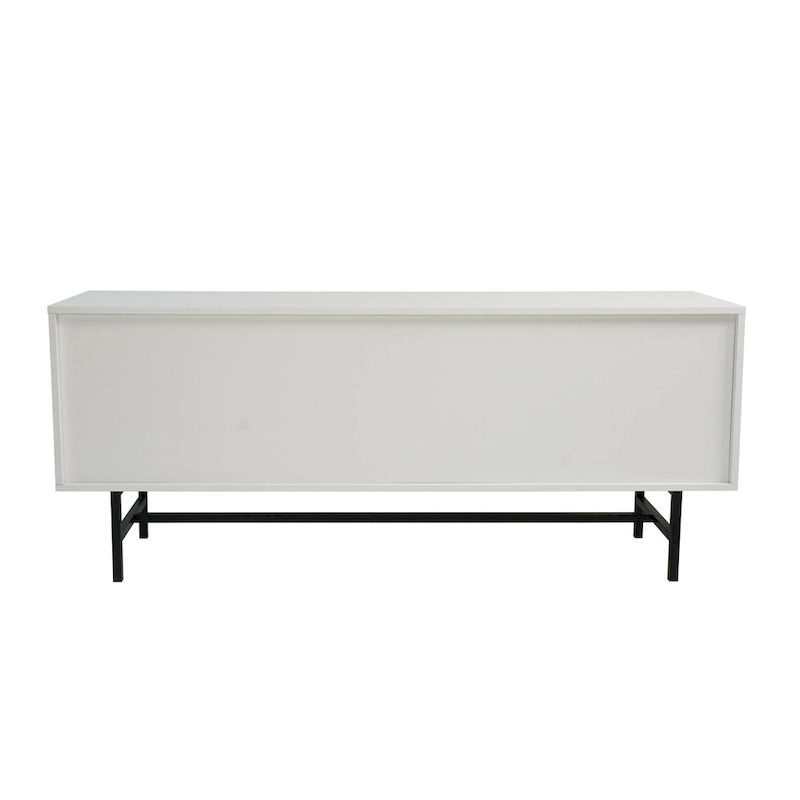 Rochester 2-Drawer 4-Shelf TV Stand Credenza with Iron Legs