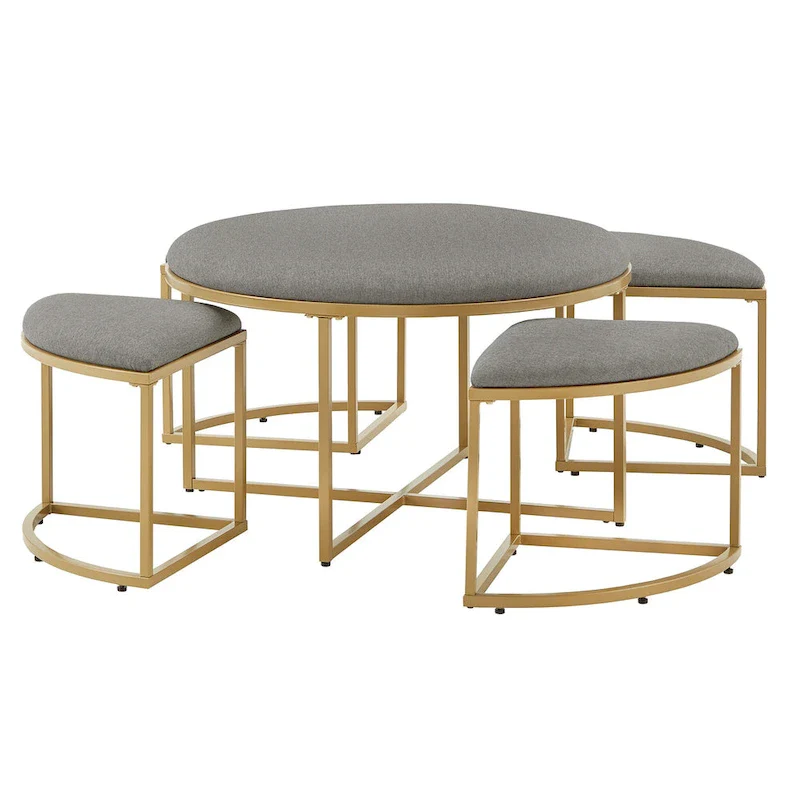 Gabin Coffee Table with Nesting Stools by iNSPIRE Q Modern