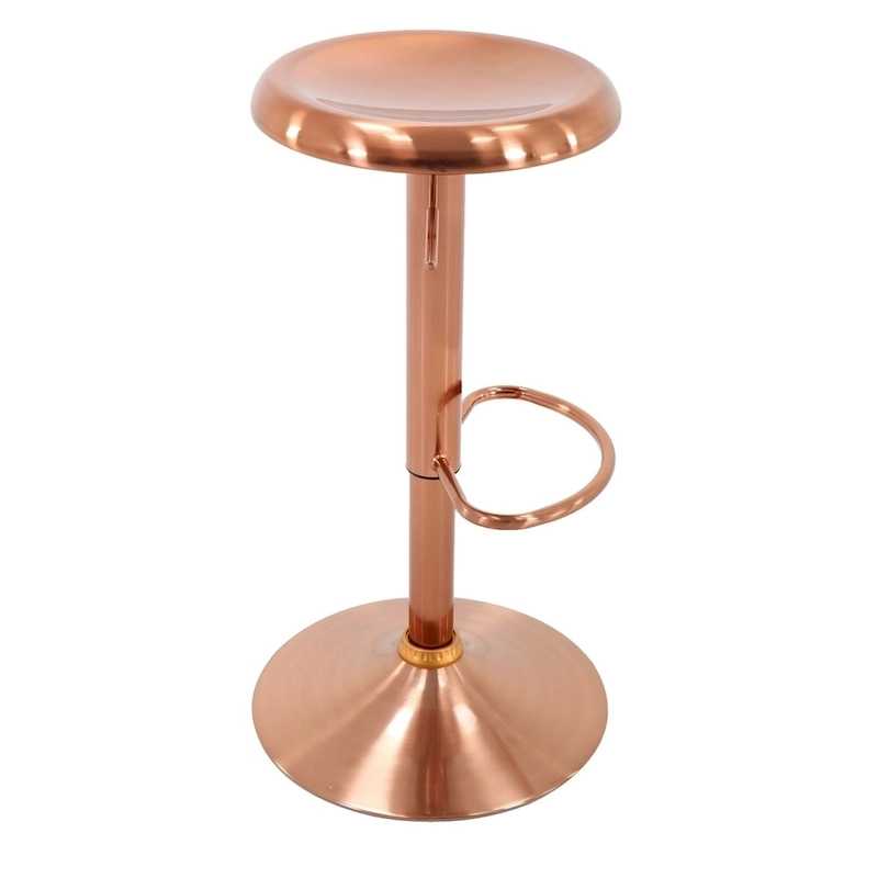 Adjustable Height Barstool in Chromed Finish