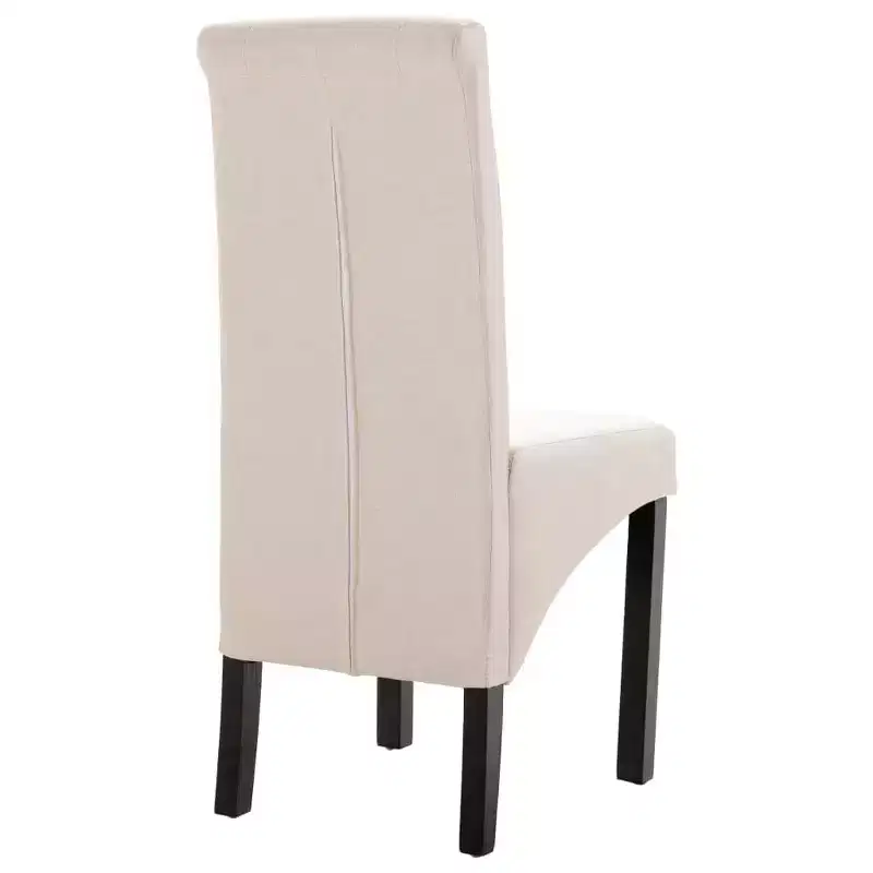 CLIHOME Modern style dining chair, solid wood leg soft cushion fabric kitchen chair(Set of 2)