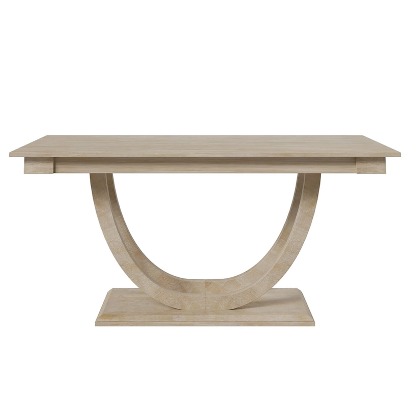 6-Piece Wooden Dining Table Set with Rectangular Table & 4 Chairs