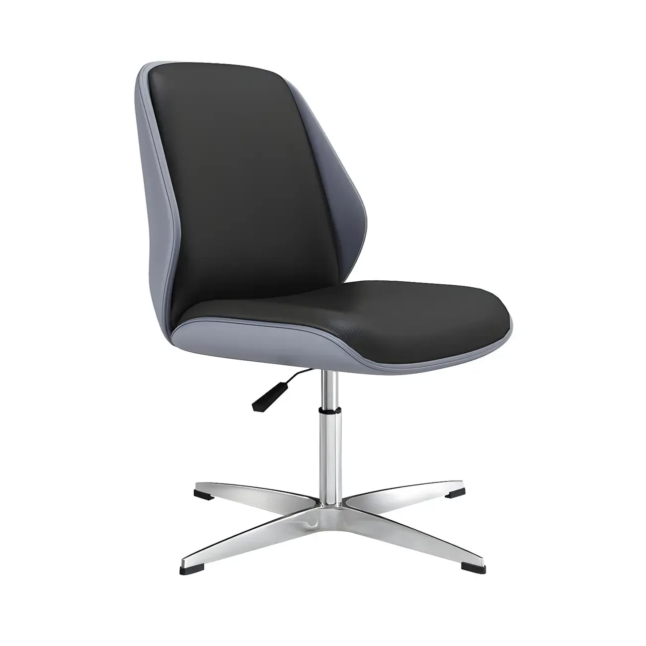 Modern Leather Upholstered Swivel Office Chair