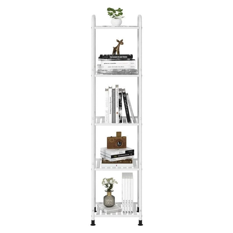 5 Tier Narrow Bathroom Shelving Unit - 13 D x 11 W x 54.7 H