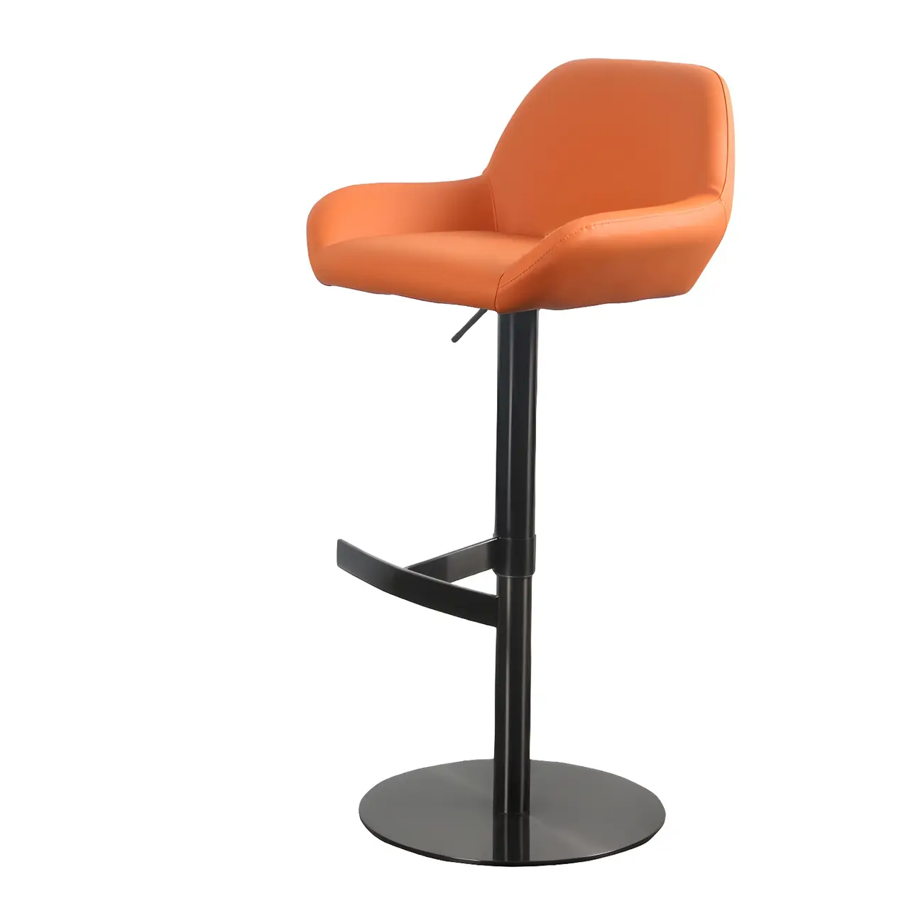 Glossy Metal Bucket Swivel Adjustable Bar Stools
