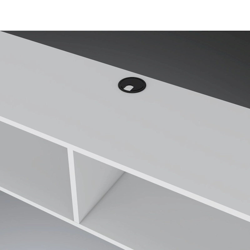 Modern TV Console Wall Mounted 59  Floating Media Stand with Shelves and Cable Management - 10.4H x 59.1W x 12.6D