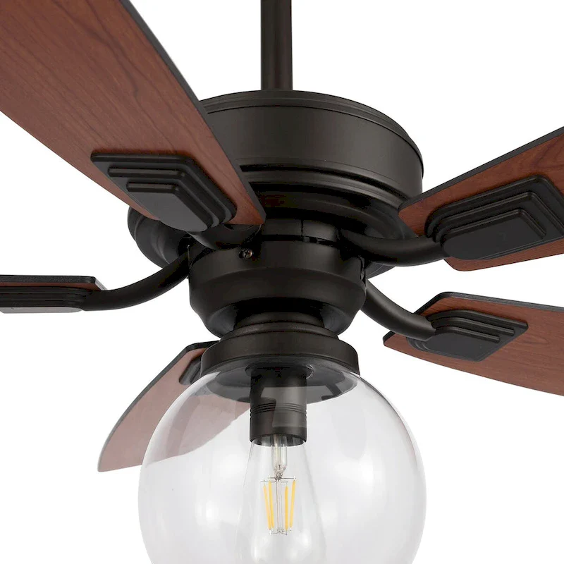 GetLedel 52-inch Industrial 5-Blade Reversible Ceiling Fan with Light and Remote Control