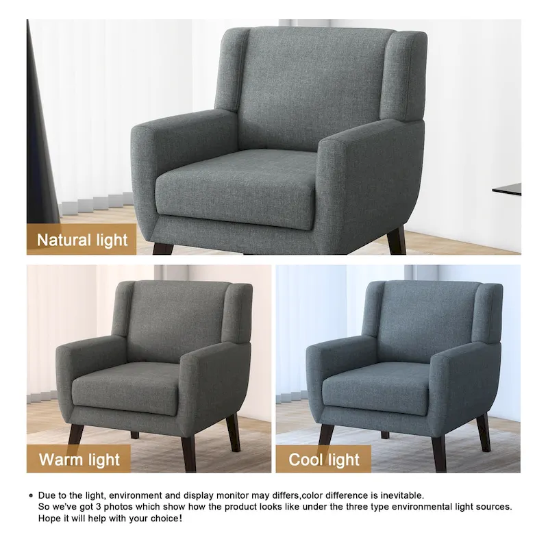 Modern Armchair Upholstered Accent Chair Set of 2
