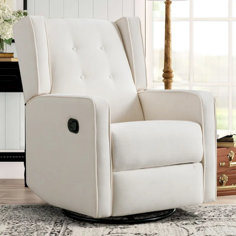 Racing Swivel Rocker Recliner Chair Single Seat Set of two