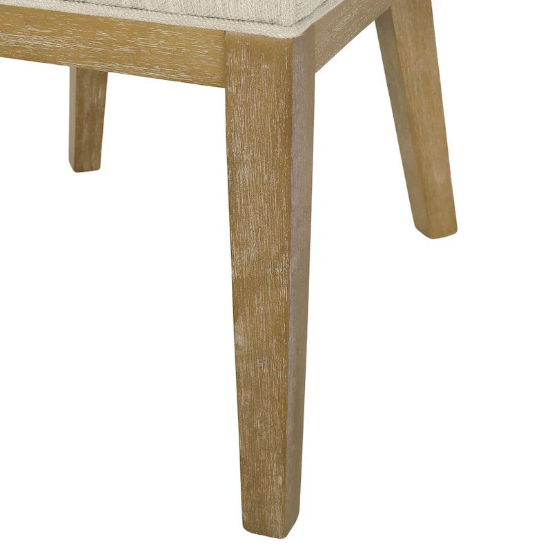 Fabric Upholstered Wood Dining Chairs (Set of 2)