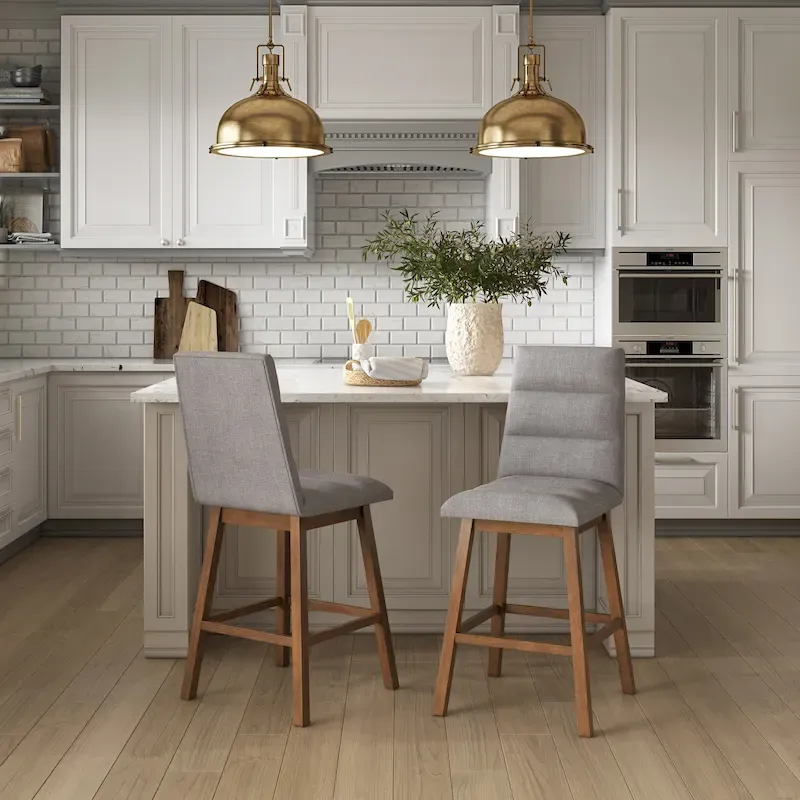 Lilibet Upholstered Counter Height Bar Stools, Set of 2