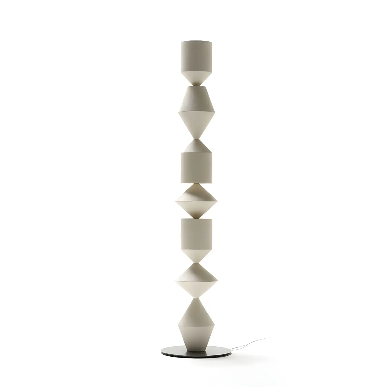 Contemporary Sculptural Geometric Metal Floor Lamp for Living Room