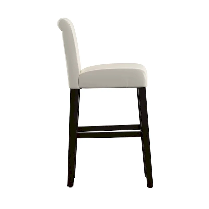 Bennett White Faux Leather 29-inch High Back Bar Stools (Set of 2) by iNSPIRE Q Bold