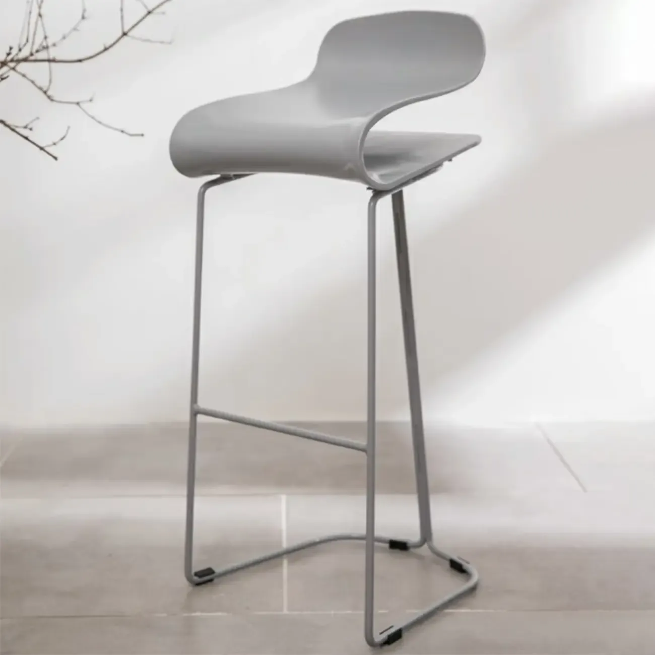 Acrylic Sleek Durable Backless Counter Height Bar Stool