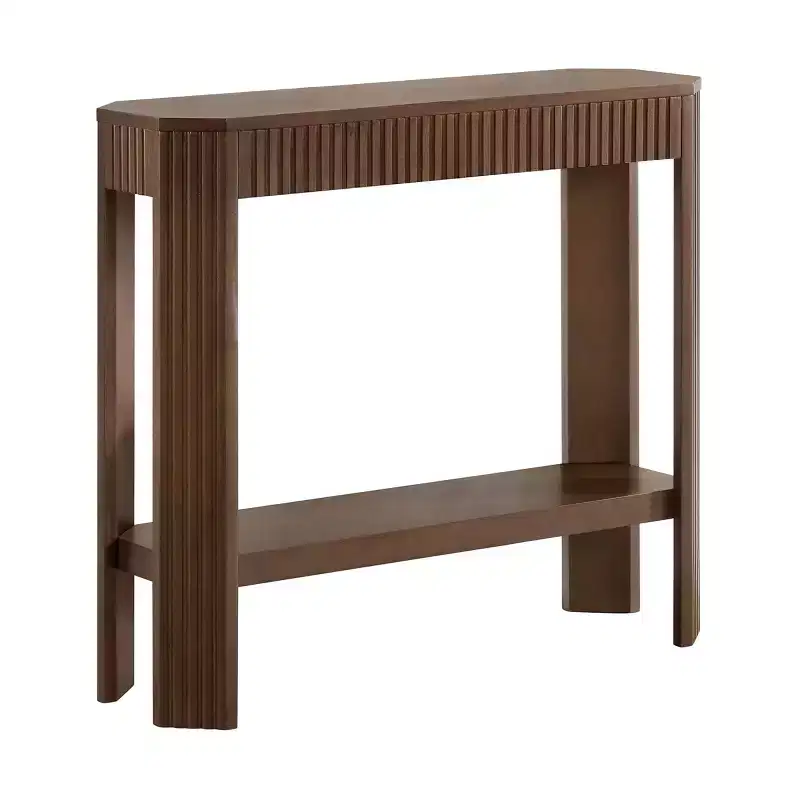 Fluted Solid Wood Console Table 36