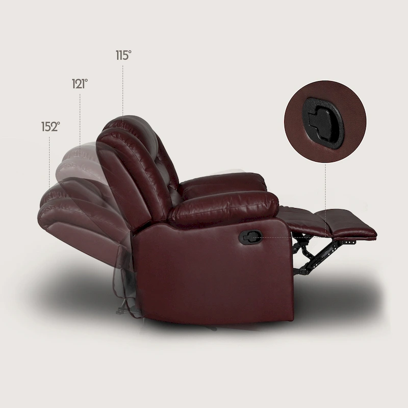 Manual Reclining 3-Piece Living Room Sofa Set - Sofa with Dropdown Table, Loveseat with Console, and Recliner