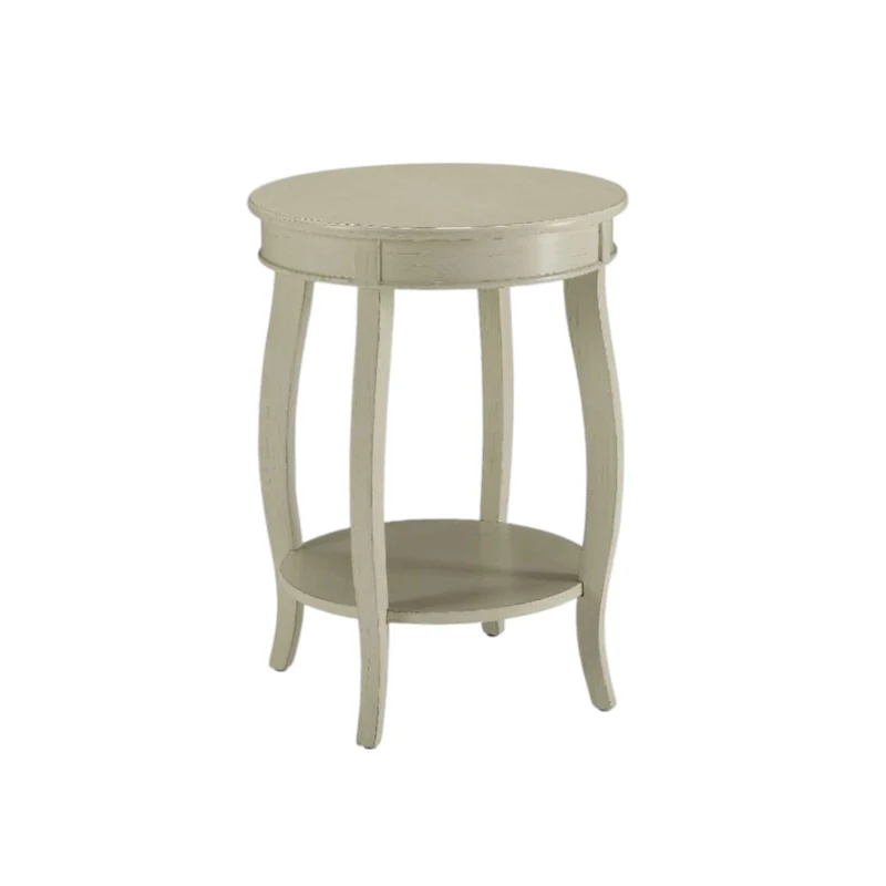 Versatile 24-Inch Solid Wood Round End Table with Shelf Perfect for Bedroom or Living Room - 24 H x 18 W x 18 D