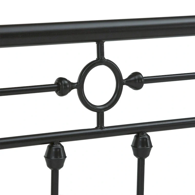 Antique Dark Bronze Metal Daybed with Trundle, Classic Style Twin Guest Bed