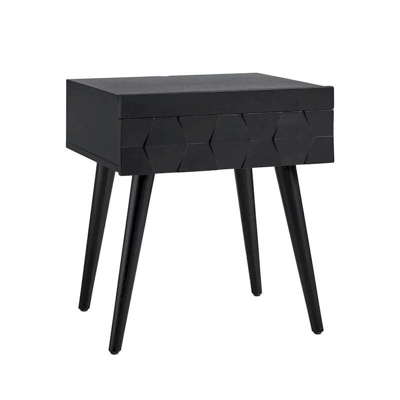 Julian Mid-century Modern End Table with Charging Station by HULALA HOME