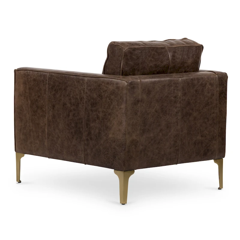 Poly & Bark Mateo Lounge Chair - Full Grain Genuine Italian Leather