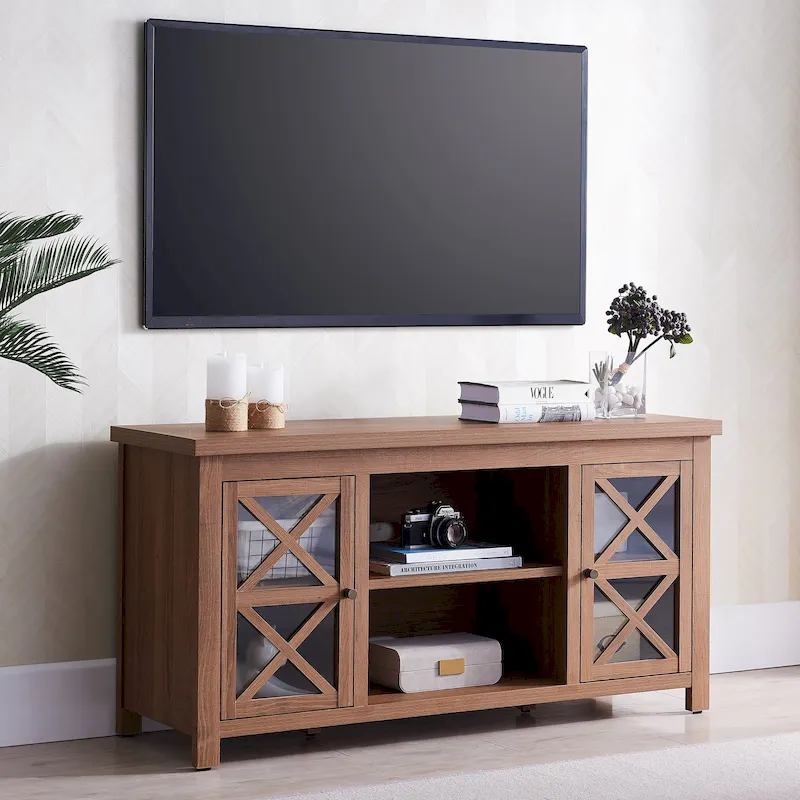 47 Inch TV Stand with Storage Cabinets
