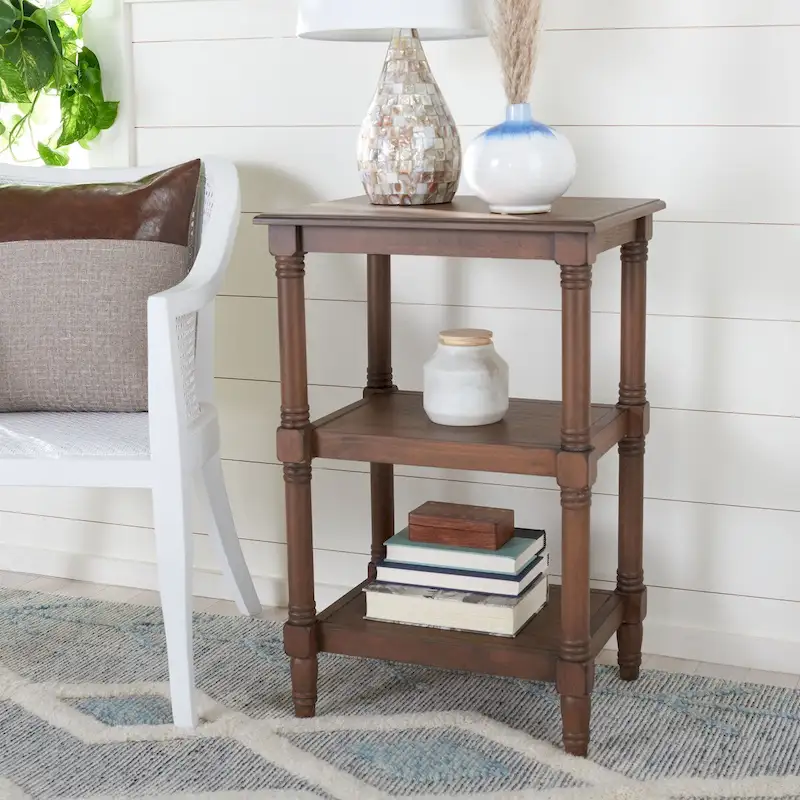 SAFAVIEH Elmira 3-Shelf Accent Table - 19.8 W x 15 L x 30 H - 20Wx15Dx30H