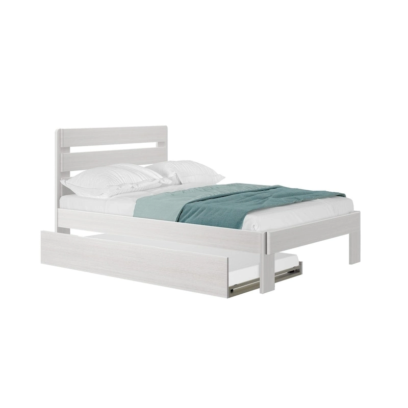 Plank and Beam Farmhouse Full Bed with Plank Headboard and Trundle