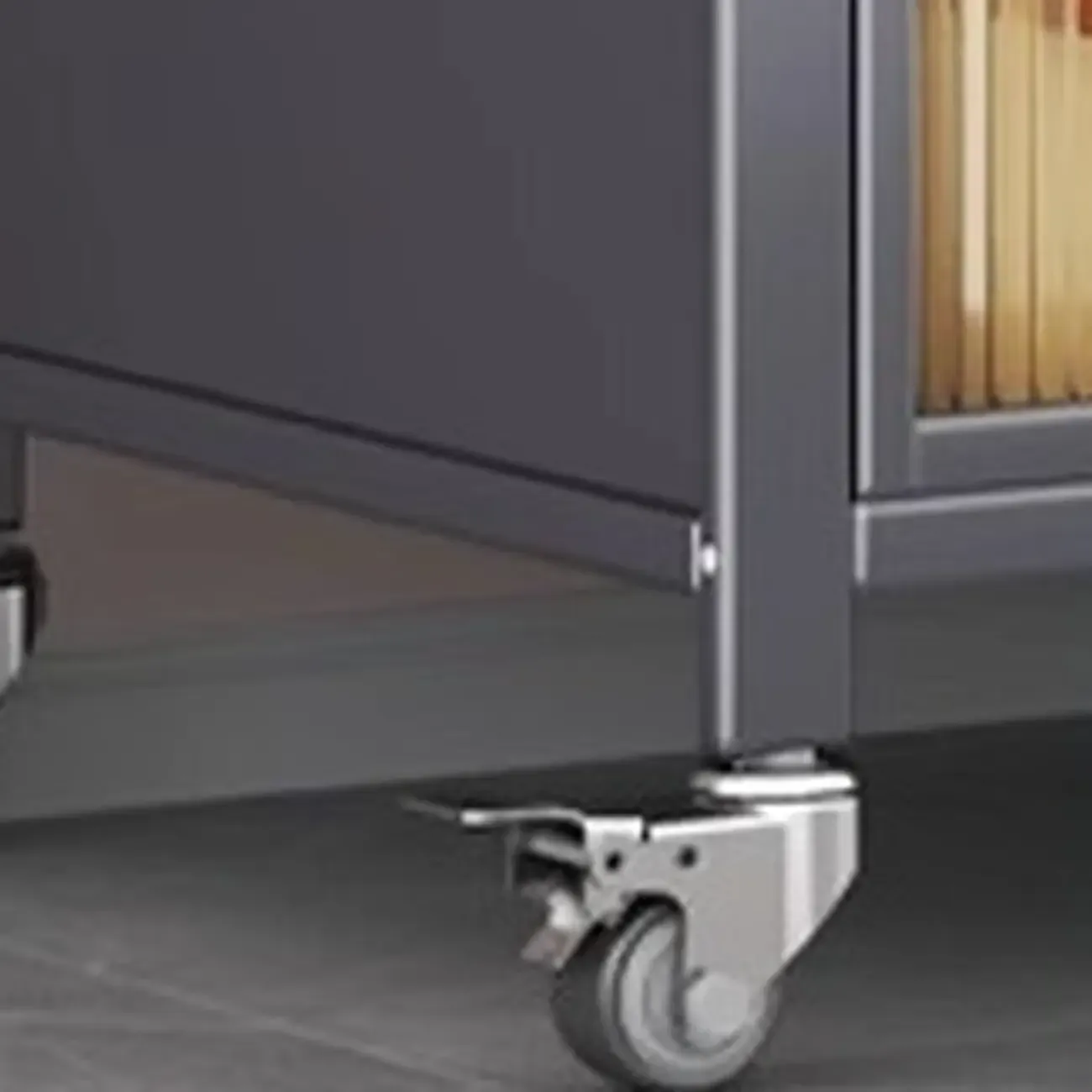 Modern Metal Adjustable Shelving Narrow Sideboard